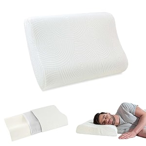 the white willow memory foam cervical pillow for neck shoulder amp spondylitis pain relief orthopedic contour bed pillow for sleeping with removable pillow cover 2434 l x 16534 w x 4534 h white