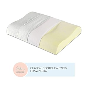 the white willow memory foam cervical pillow for neck shoulder amp spondylitis pain relief orthopedic contour bed pillow for sleeping with removable pillow cover 2334 l x 1234 w x 434 h white