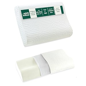 the white willow cervical pillow  xxl king size memory foam orthopedic neck amp shoulder pain relief contour ortho support pillow for sleeping spondylitis classic white