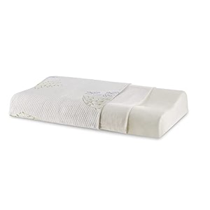the white willow memory foam cervical pillow for neck shoulder amp spondylitis pain relief orthopedic contour bed pillow for sleeping with removable pillow cover 2334 l x 1434 w x 434 h multi