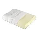The White Willow Memory Foam Cervical Pillow for Neck, Shoulder &amp; Spondylitis Pain Relief Orthopedic Contour Bed Pillow for Sleeping (18" L x 10.5" W x 2.9" H) Off White