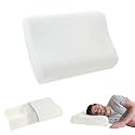 The White Willow Memory Foam Cervical Pillow for Neck, Shoulder & Spondylitis Pain Relief Orthopedic Contour Bed Pillow for Sleeping with Removable Pillow Cover (24" L x 16.5" W x 4.5" H) White
