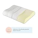 The White Willow Memory Foam Cervical Pillow for Neck, Shoulder &amp; Spondylitis Pain Relief Orthopedic Contour Bed Pillow for Sleeping with Removable Pillow Cover (20" L x 13" W x 4" H) White