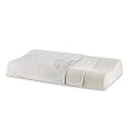 The White Willow Memory Foam Cervical Pillow for Neck, Shoulder &amp; Spondylitis Pain Relief Orthopedic Contour Bed Pillow for Sleeping with Removable Pillow Cover (20" L x 13" W x 4" H) Multi