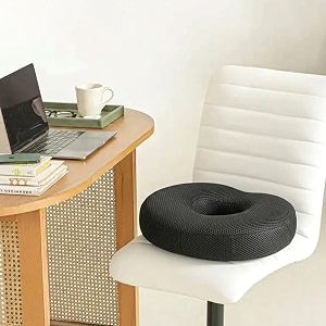 the white willow donut pillow for tailbone pain-coccyx seat cushion for chair-hemorrhoid amp piles pillow-car seat donut cushion-soft memory foam orthopedic coccyx ring pillow-below 60kg-classic black