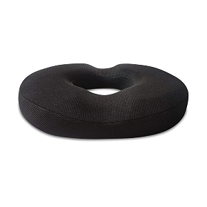 the white willow memory foam coccyx orthopedic seat cushion for relief from lower back sciatica tailbone lumbar pain donut 1734 l x 1434 w x 2534 h classic black