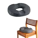 The White Willow Donut Pillow for Tailbone Pain-Coccyx Seat Cushion for Chair-Hemorrhoid & Piles Pillow-Car Seat Donut Cushion-Soft Memory Foam Orthopedic Coccyx Ring Pillow-Below 60KG-Grey