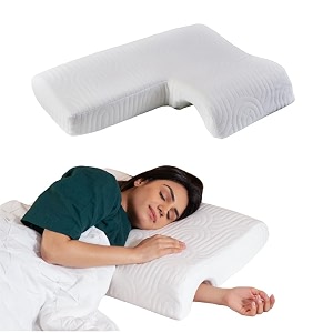 the white willow memory foam couple hug pillow  arm hand amp pressure relief love pillow for comfortable sleeping for husband amp wife 25534 x 1834 x 4534  classic white