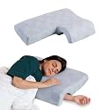The White Willow Memory Foam Couple Hug Arm Hand Pressure Love Pillow for Sleeping for Husband &amp; Wife Perfect (25.5" x 18"W x 4.5") Blue