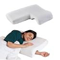 The White Willow Memory Foam Couple Hug Pillow – Arm, Hand &amp; Pressure Relief Love Pillow for Comfortable Sleeping for Husband &amp; Wife (25.5" x 18" x 4.5") – Classic White