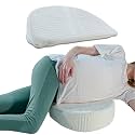 The White Willow Pregnancy Pillow for Women – Memory Foam Maternity Wedge for Belly &amp; Back Support, Ideal Sleeping Pillow for First-Time Moms – Classic White