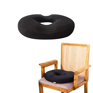 the white willow mesh fabric cushion case 1734 l x 1434 w x 2534 h washable removable zippered cushion cover only fits donut seat cushion- classic black