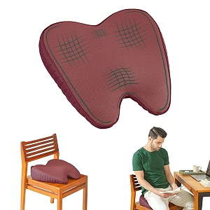 the white willow orthopaedic cooling gel foam seat cushion for office chair gaming chair study chair car for relief from sciatica hip pain 1834 l x 1634 w x 434 h- raspberry