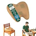 The White Willow Orthopaedic Cooling Gel Foam Seat Cushion for Office Chair, Gaming Chair, Study Chair, Car, for Relief from Sciatica, Hip Pain (18" L x 16" W x 4" H)- Mango
