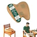 The White Willow Orthopaedic Memory Foam Seat Cushion for Office Chair, Gaming Chair, Study Chair, Car, for Relief from Sciatica, Hip Pain (18" L x 16" W x 4" H)- Mango