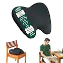 The White Willow Orthopedic Memory Foam Seat Cushion – Ergonomic Support for Office Chair, Gaming Chair, Study Chair & Car, Helps Reduce Sciatica & Hip Pain (18″ L x 16″ W x 4″ H, Midnight Black)