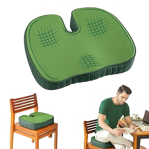 the white willow coccyx orthopedic medical grade foam seat cushion for lower back pain sciatica tailbone amp hip pain relief- above 50kg body weight car seat cushion green 1834 l x 1434 w x 334 h