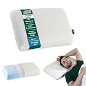 The White Willow Orthopedic Memory Foam Cooling Gel Regular Size Neck and Back Support Sleeping Bed Pillow with Removable Cover (22" L X 14" W X 4" H Inches)- Multi
