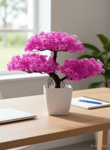 whiteash bonsai wild artificial plant  with pot
