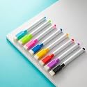 Whiteboard Markers | 24 Pcs, 8 Colours | Fine Tip Dry Erase Marker Pen Set | Multi-Surface: Board, Glass & Ceramic | For School, Office & Home