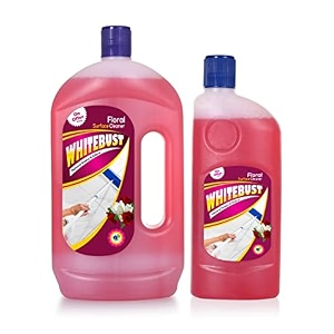 whitebust floor cleanerwhite phenyl liquidfor homesoffshospitals schools etc to removes dirt and stains floral 1 ltr amp 500ml