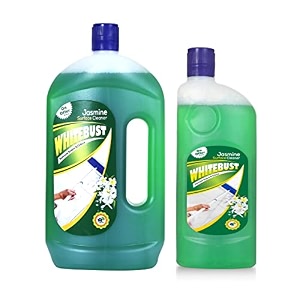 whitebust floor cleanerwhite phenyl liquidfor homesoffshospitals schools etc to removes dirt and stains jasmine 1ltr  free 500ml