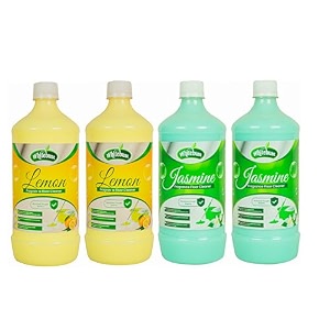 floor cleaner white phenyl liquid for homesoffshospitals schools etc to removes dirt and stains lemon amp jasmine 1 ltr pack of 4