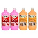 Floor cleaner,White Phenyl liquid,for Homes,Offs,Hospitals, Schools etc. to removes dirt and stains (Rose&amp;sandal1ltrx4)