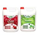 White Phenyl - 5 Liter Liquid Disinfectant Floor Cleaner Surface Disinfectant Cleaner for Hospitals, Homes, Offices &amp; Commercial Use Removes Dirt, Stains &amp; Germs (PhRose&amp;Jasmine5ltr)