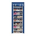 9 Tiers Multipurpose Portable Shoe Cabinet Rack Light Weight Foldable Shelves Storage Organizer with Wardrobe Cover for Home (9 Layer) (Maroon) Storage Unit