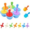 Plastic Popsicle Molds | DIY ice Cream Tray | 7 Cube Molds Multicolour (IC7-1 Blue) Pack of 1