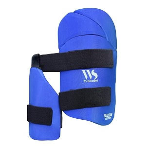 whitedot dot 21 lycra combo cricket thigh guard idol for boyssmall right hand
