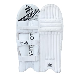 whitedot dot 21 black cricket batting pad idol for menslarge