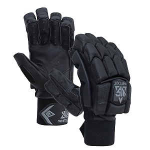 whitedot egret lovlorn cricket batting gloves suitable for boyssmall left hand batsman black