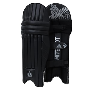 whitedot pu eleanor cricket batting pad suitable for boys black