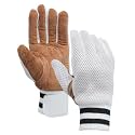 WHITEDOT Sports Leather Whitedot Net Albatross Chamois Cricket Wicket Keeping Inner Gloves, White, Large