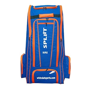 whitedot sports polyester spliit duffle cricket kitbag pack of 1bluelarge