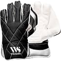 WHITEDOT Sports Whitedot Albatross Wicket Keeping Gloves Cricket Regular Club Inner Gloves Suitable for Youth Small (Men, White, Black) Material : Leather
