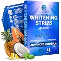Whitening Strips for Sensitive Teeth – Enamel Safe, Peroxide-Free Coconut Oil Teeth Whitening Strips with Natural Enzymes – Gentle White Stips for Sensitive Gums (28 Count (Pack of 1), Mint)