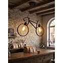 WhiteRay Traditional Round Black Aluminum Metallic Decorative Hanging Lights Set Pendant Ceiling Light Classic lamp for Kitchen Dining Living Room Bedroom Bathroom (Cycle Double (Without Bulb))