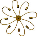 Whiteray Flower Design 8 Figure Vegas 8 Light Golden Arms Chandelier Ceiling Light Ceiling Lamp