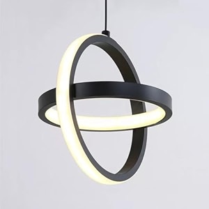 whiteray modern dimmable inbuilt led decorative hanging ceiling pendant lightring with height-adjustable living roomentrywayhallwaysbedroomhome officemuseumslibrary-3 lighting mode sphere