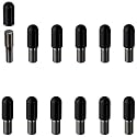 whitesnow 12pcs Metal 1/4 Inch 5mm Shelf Pegs Pins, Black Nickel