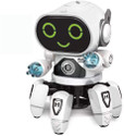 Whitewhale Octopus Shape Electric Robot Colorful Music Flashing Lights Dance Toy for Kids Boys Girls(White)