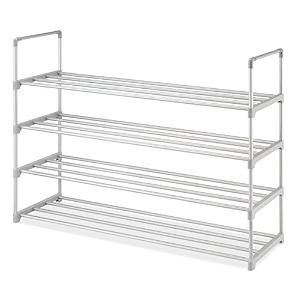 whitmor 4-tier shoe rack gray