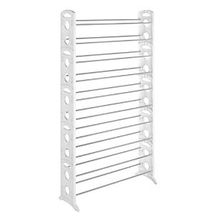 whitmor floor 50 pair shoe tower 10 tier white