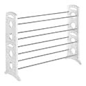 Whitmor Freestanding 20 Pair Shoe Stand White