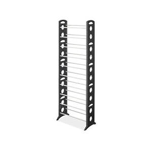 whitmor freestanding 30 pair shoe tower black