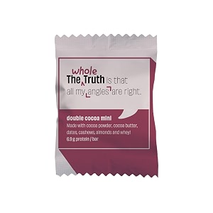 the whole truth - mini protein bars - double cocoa  pack of 8  8 x 27g  all natural