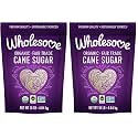 Wholesome Sweeteners 10-Pound Organic Cane Sugar, Fair Trade, Non GMO, Gluten Free, Pure &amp; Vegan, for Baking and Sweetening (Pack of 2)